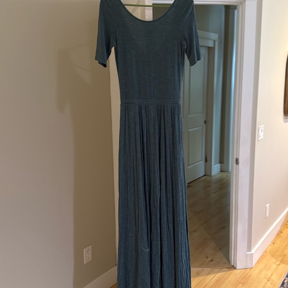 Anthropologie Bordeaux maxi dress